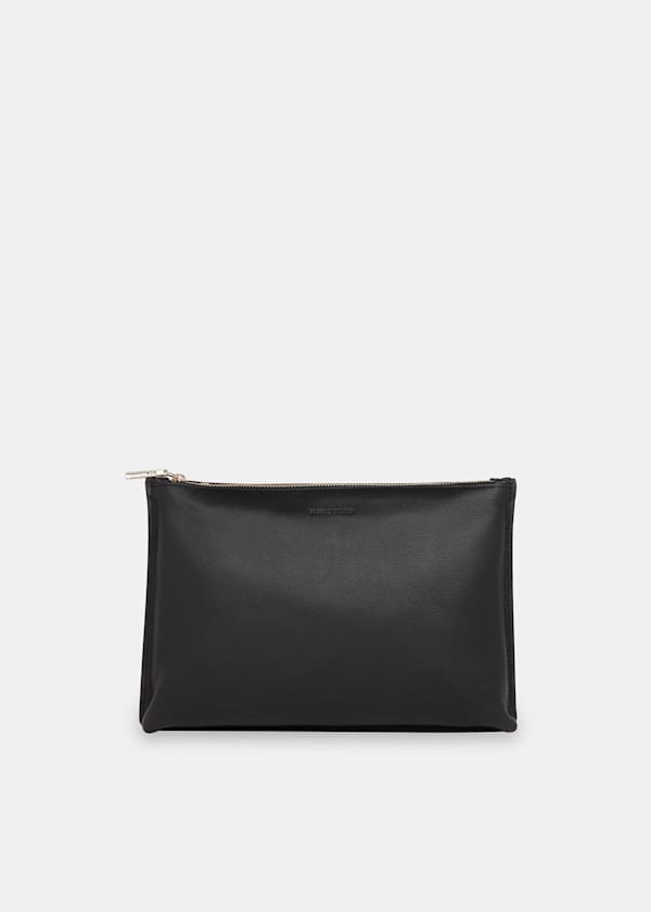 Black Rae Double Pouch Clutch