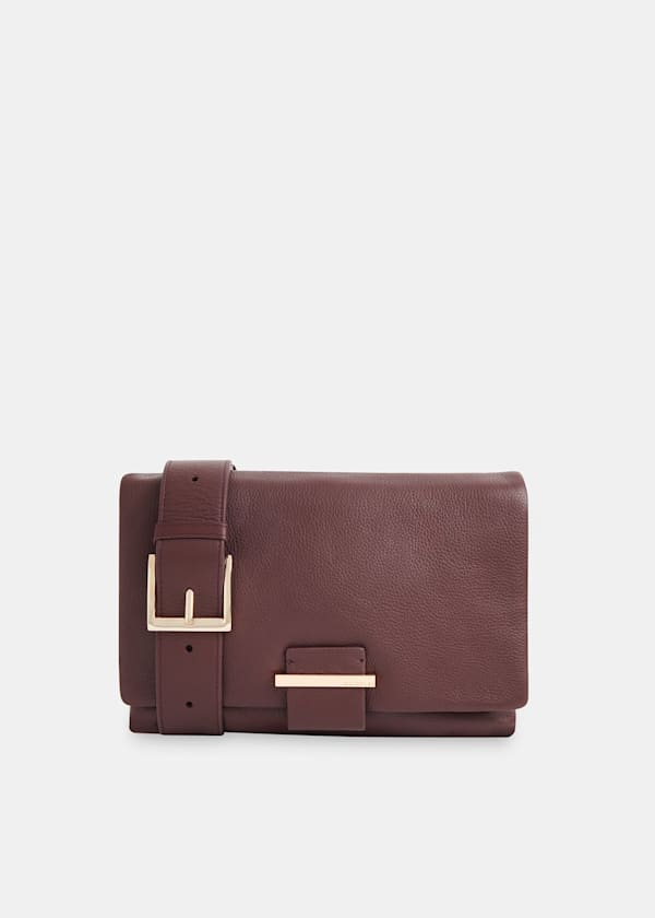 Burgundy Teo Crossbody Bag