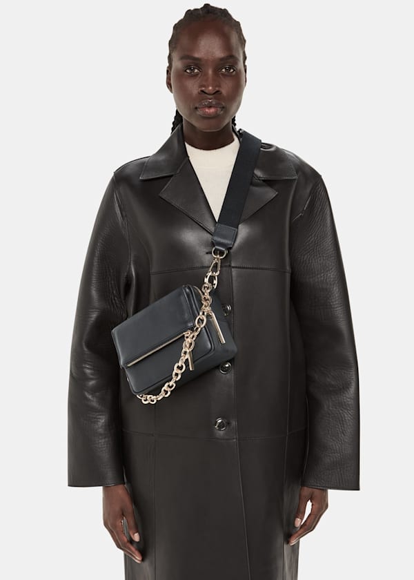 Black Bibi Chain Crossbody Bag