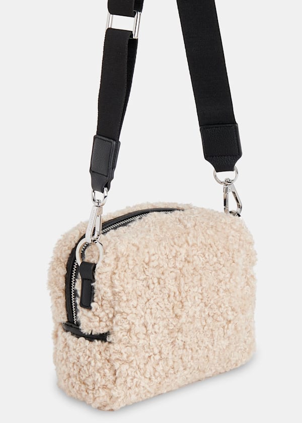 Neutral Bibi Borg Crossbody Bag