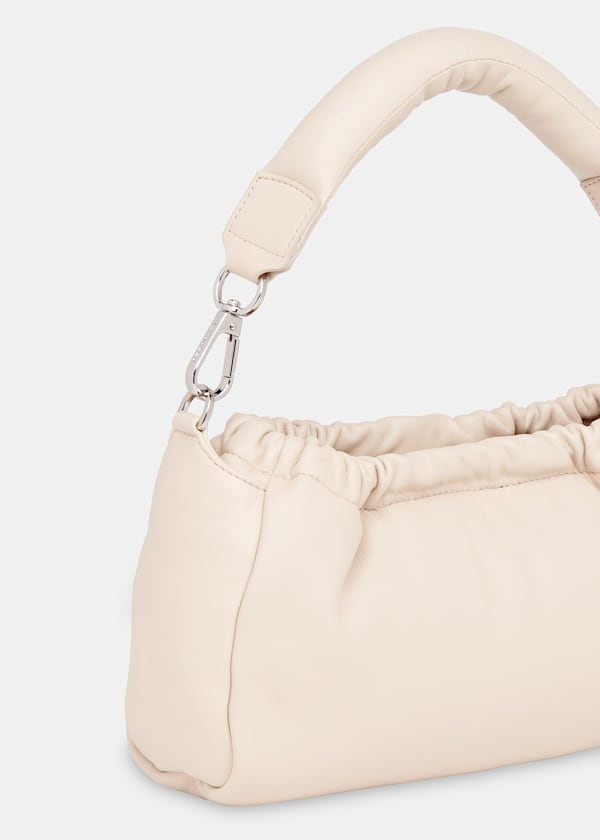 Beige Benny Drawstring Shoulder Bag