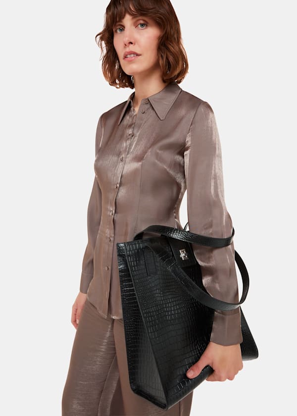 Black Inara Turn Lock Bag