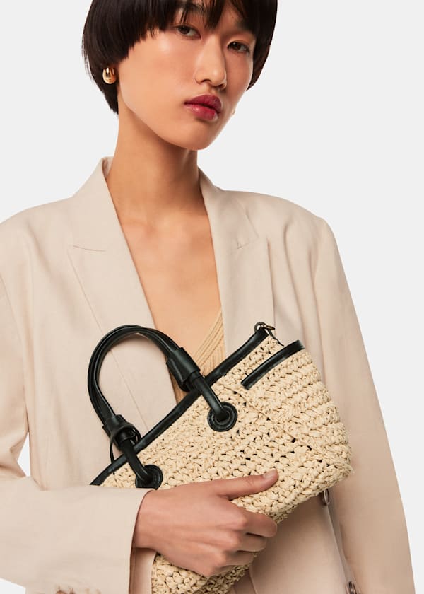 Aylin Mini Straw Tote Bag