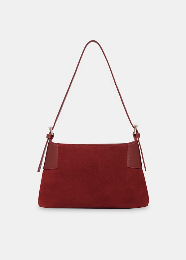 Dark Red Paloma Small Suede Bag