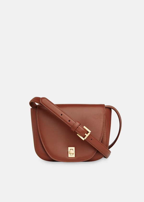 Brown Carlota Turnlock Satchel