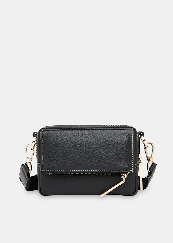 Black Bibi Stitch Crossbody Bag