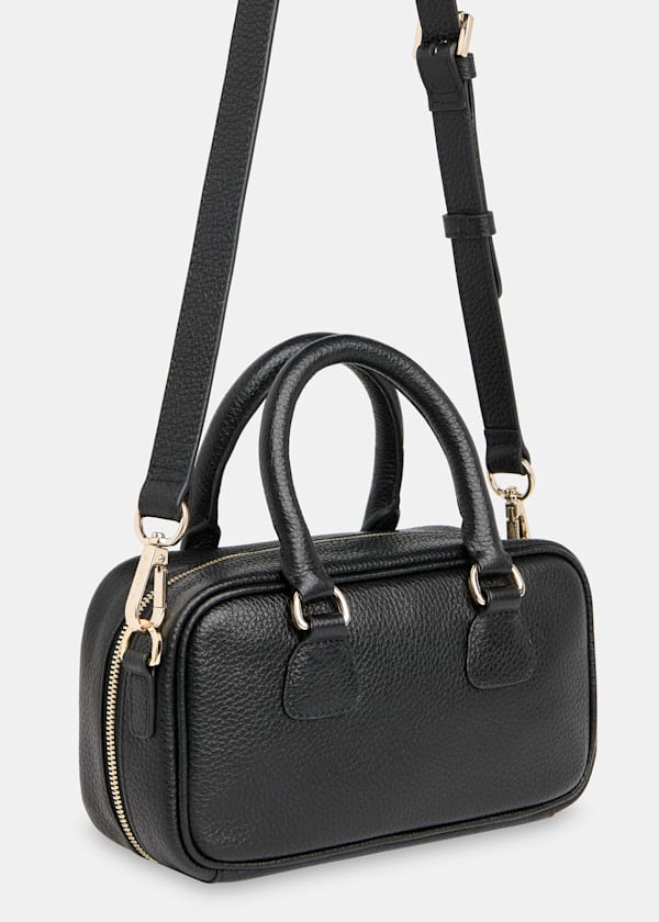 Black Lois Bowling Crossbody Bag