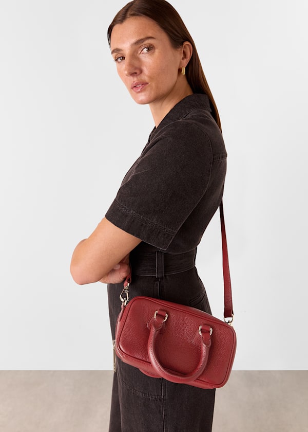 Red Lois Bowling Crossbody Bag