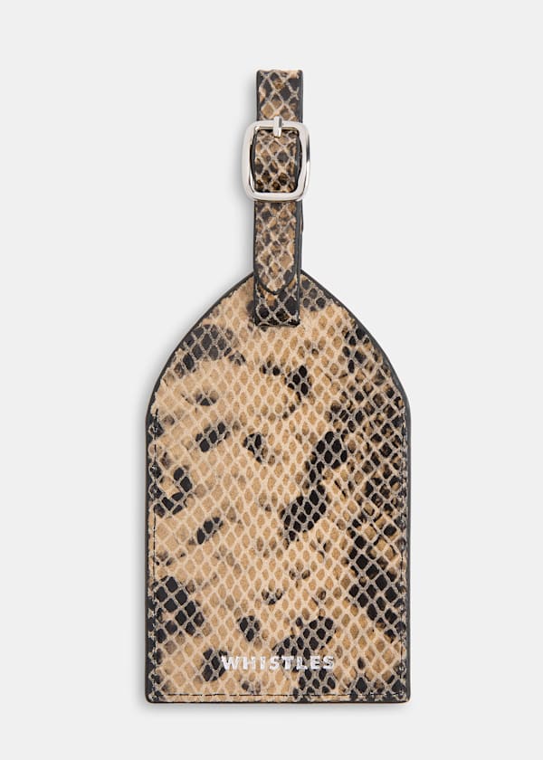 Snake Print Snake Luggage Tag