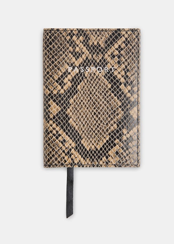 Snake Print Snake Passport Holder