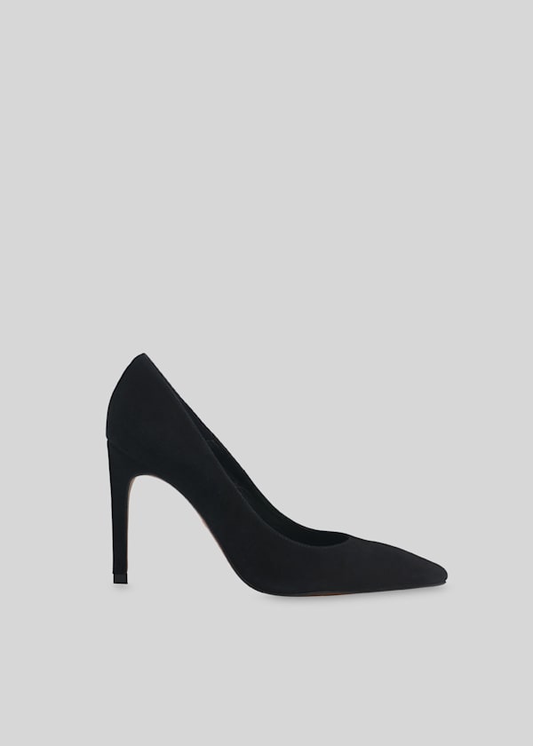 Black Cornel Suede Point Pump