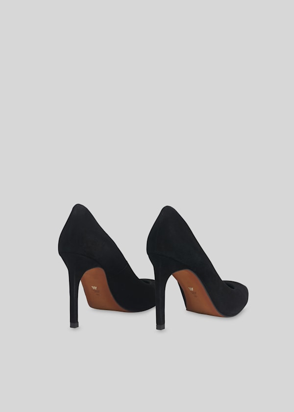 Black Cornel Suede Point Pump