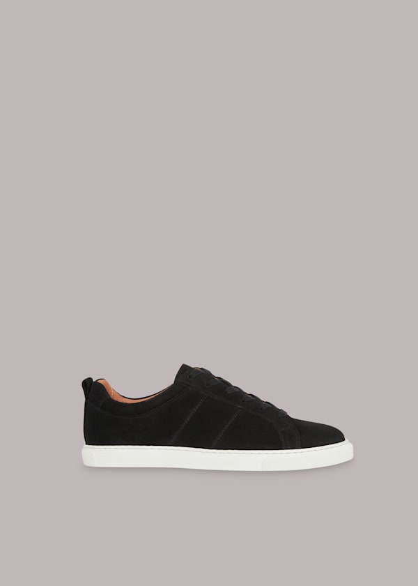 Black Koki Suede Lace Up Sneaker 