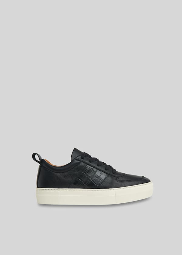 Black Anna Deep Sole Sneaker 