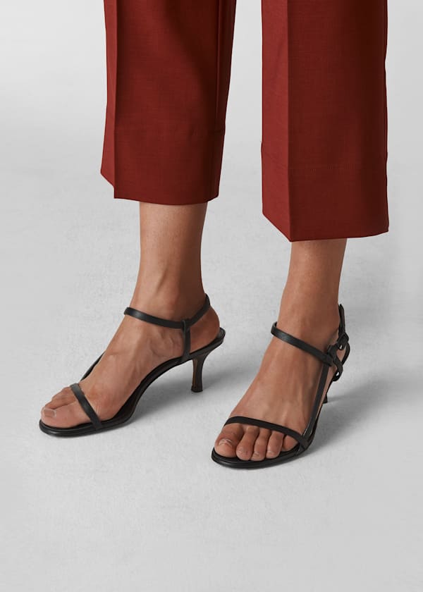 Black Milana Asymmetric Sandal