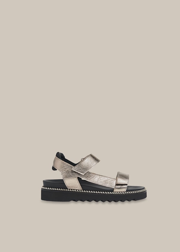 Pewter Noah Sporty Velcro Sandal