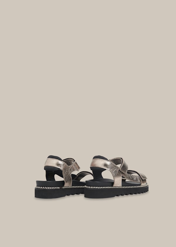 Pewter Noah Sporty Velcro Sandal