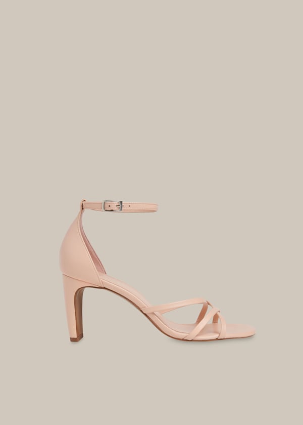 Pale Pink Hallie Strappy High Sandal