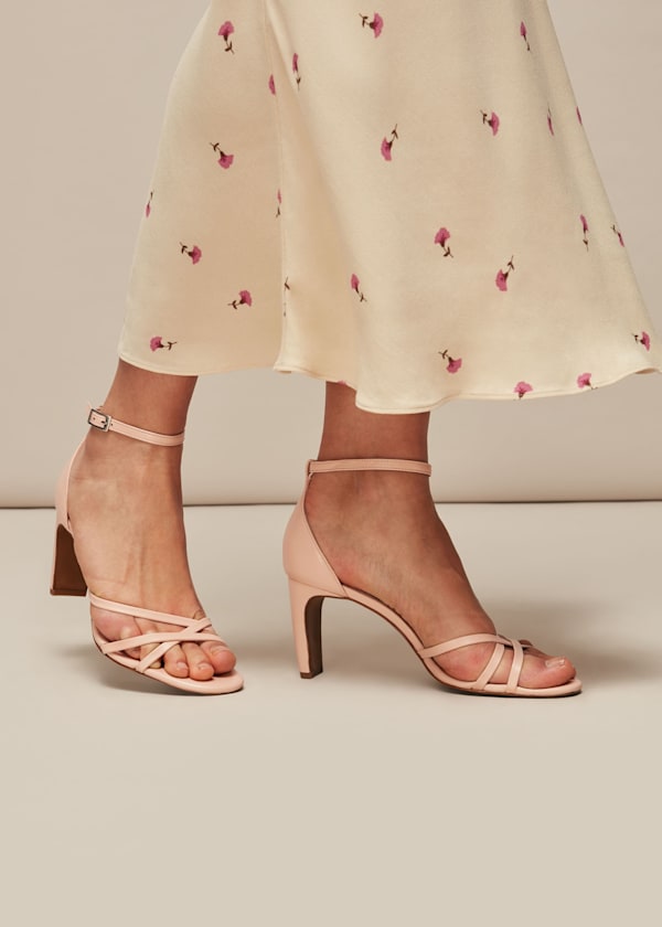 Pale Pink Hallie Strappy High Sandal