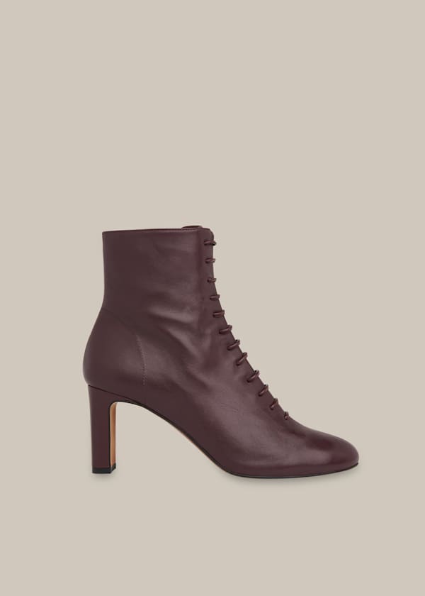 Plum Dahlia Lace Up Boot