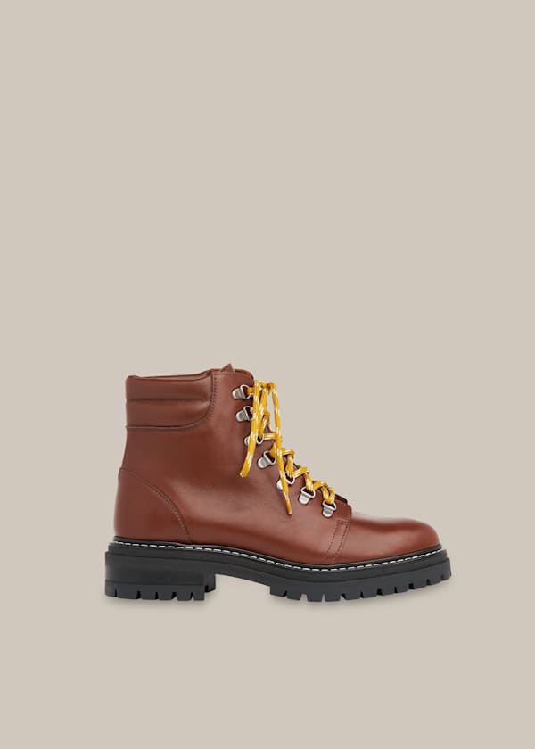 Tan Amber Lace Up Boot