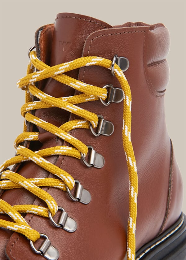 Tan Amber Lace Up Boot