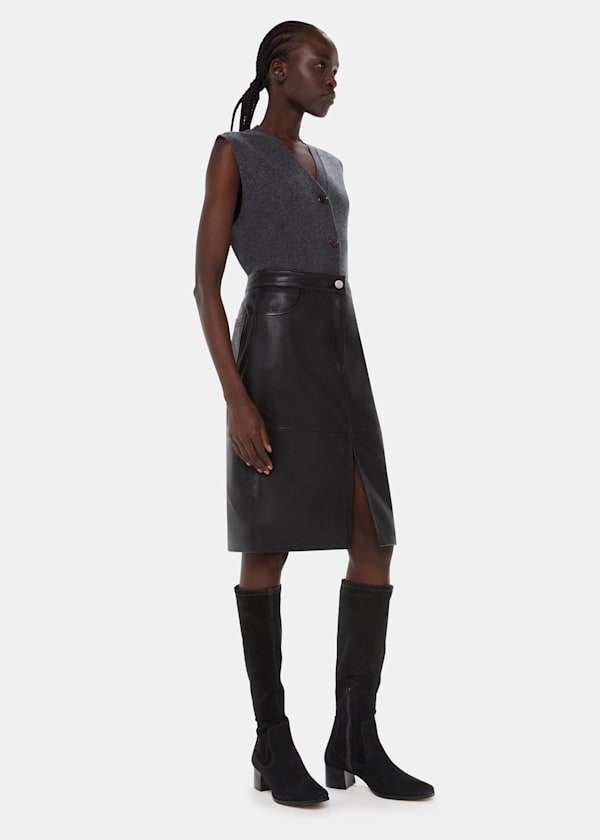 Black Blaire Stretch Knee High Boot