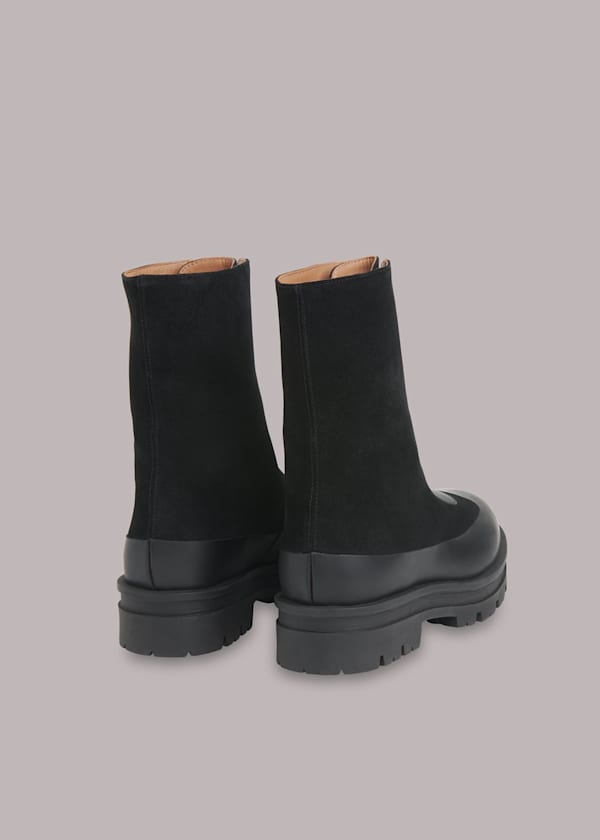 Black Barkley Zip Front Boot