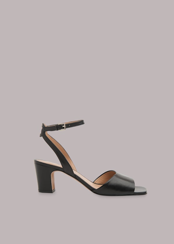 Black Emerson Block Heel Sandal