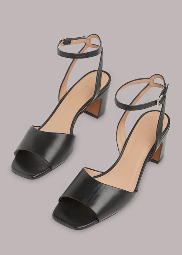 Black Emerson Block Heel Sandal