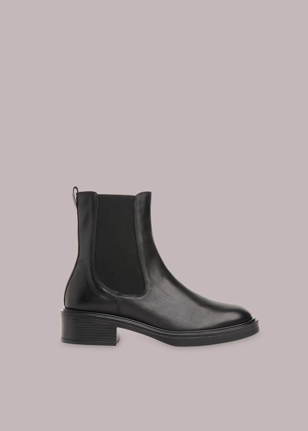 Black Rue Elasticated Chelsea Boot