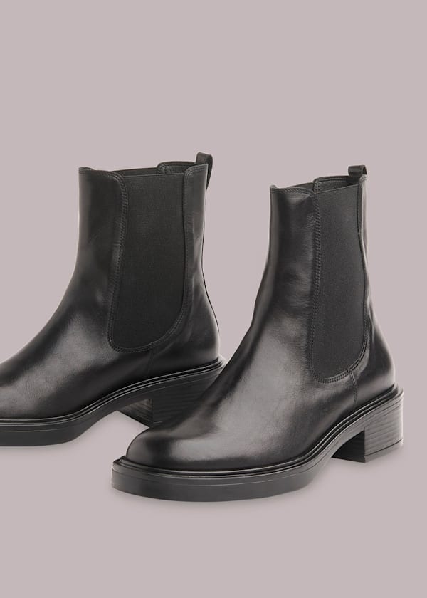 Black Rue Elasticated Chelsea Boot