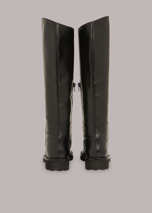 Black Hadlow Knee High Riding Boot