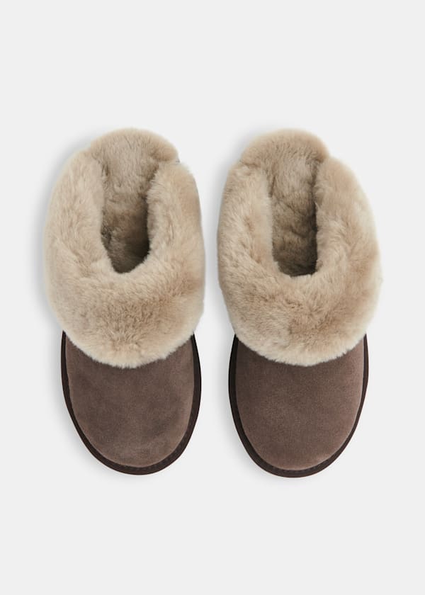 Taupe Emilia Cuff Slipper