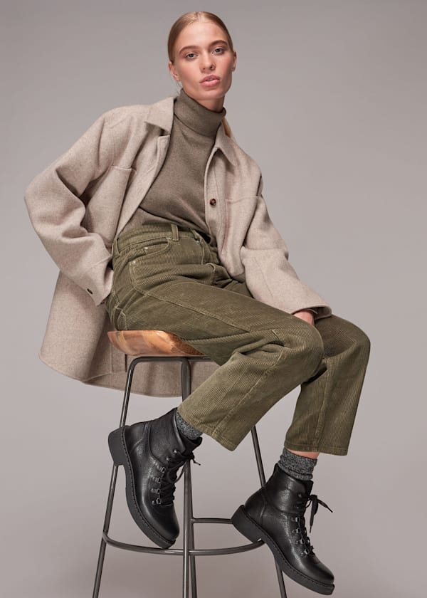 Black Alvis Lace Up Boot