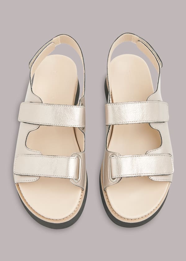 Pewter Rocco Velcro Sandal