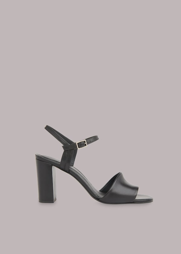 Black Lilley High Block Heel Sandal