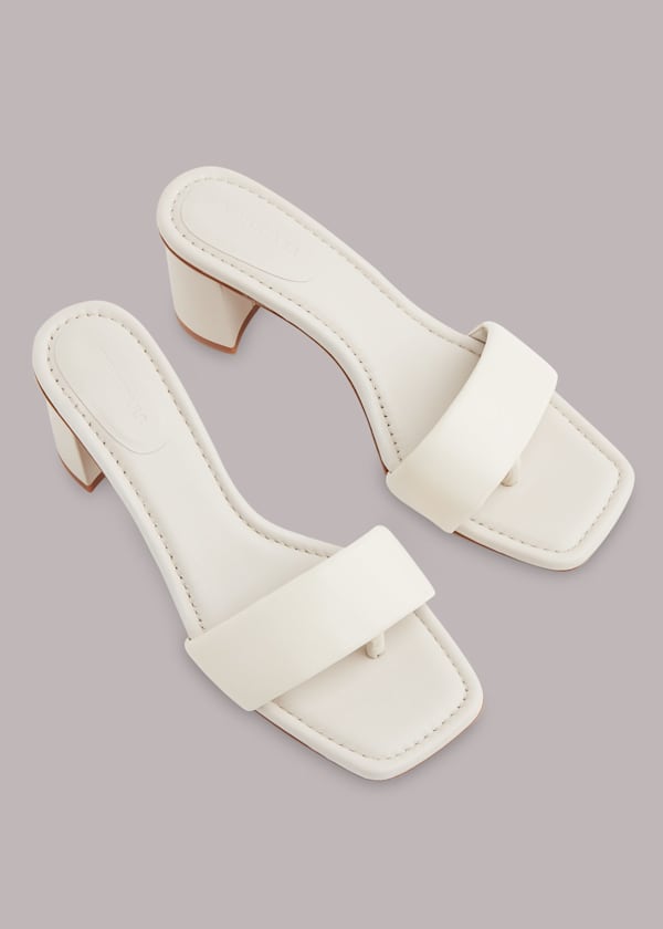 White Marie Slip On Mule