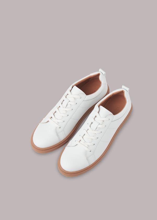 White Koki Gum Sole Sneaker 
