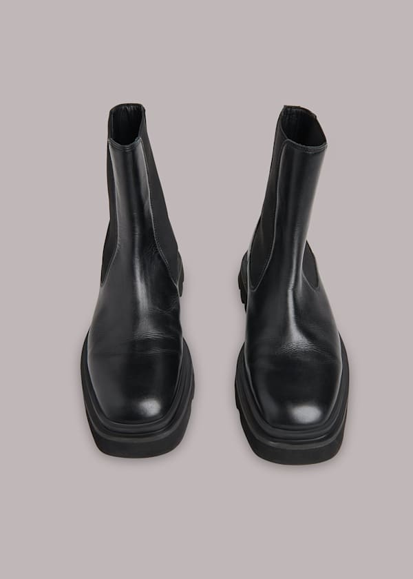 Black Kenton Square Toe Chelsea Boot