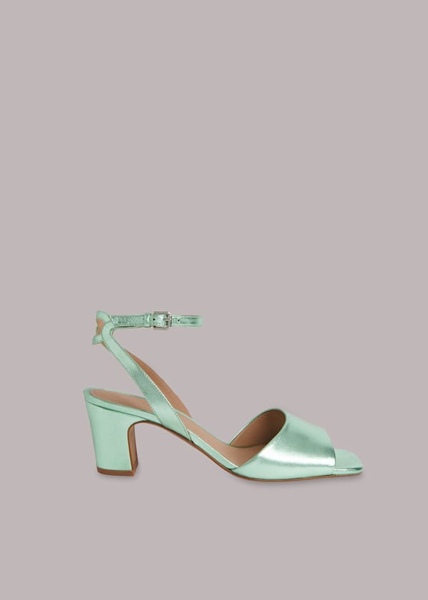 Green Emerson Block Heel Sandal