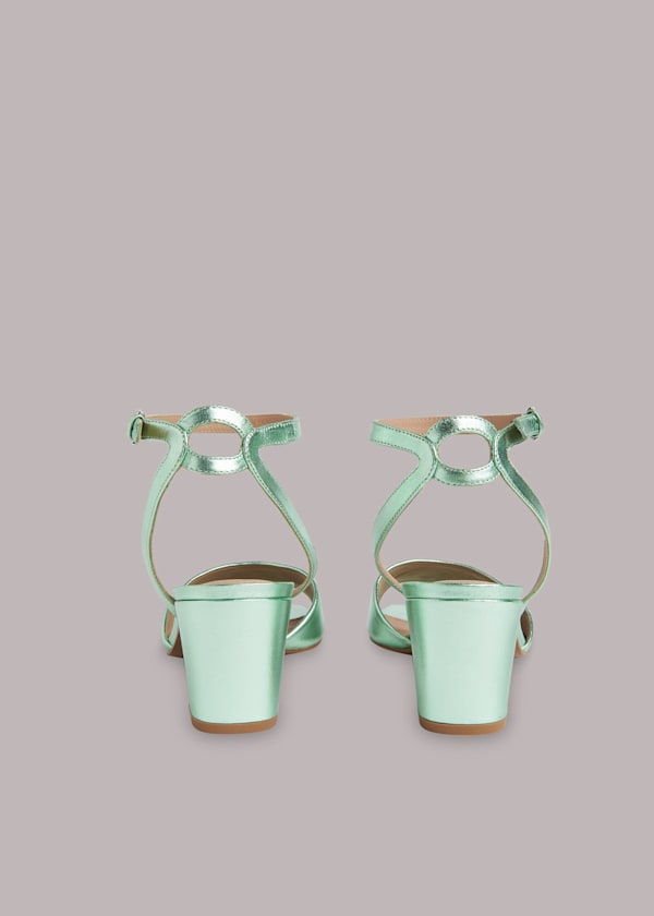 Green Emerson Block Heel Sandal