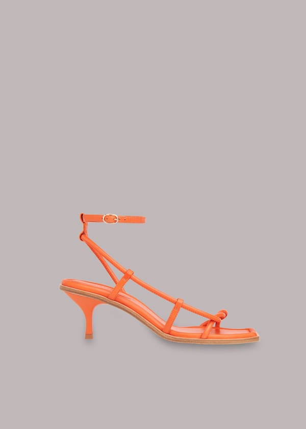 Orange Mollie Twist Front Sandal