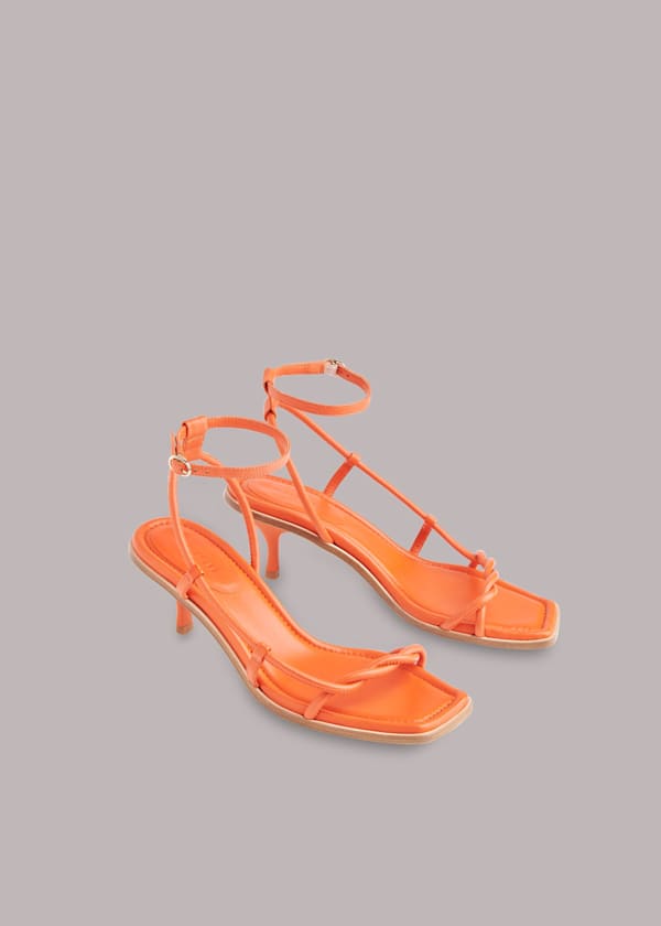 Orange Mollie Twist Front Sandal