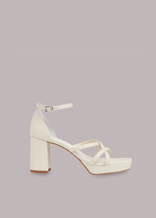 Beige Selene Platform Heeled Sandal