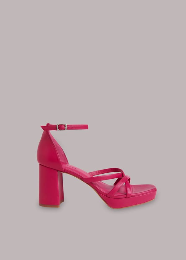 Pink Selene Platform Heeled Sandal