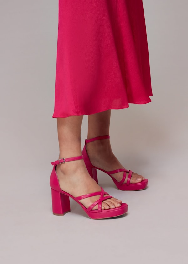 Pink Selene Platform Heeled Sandal