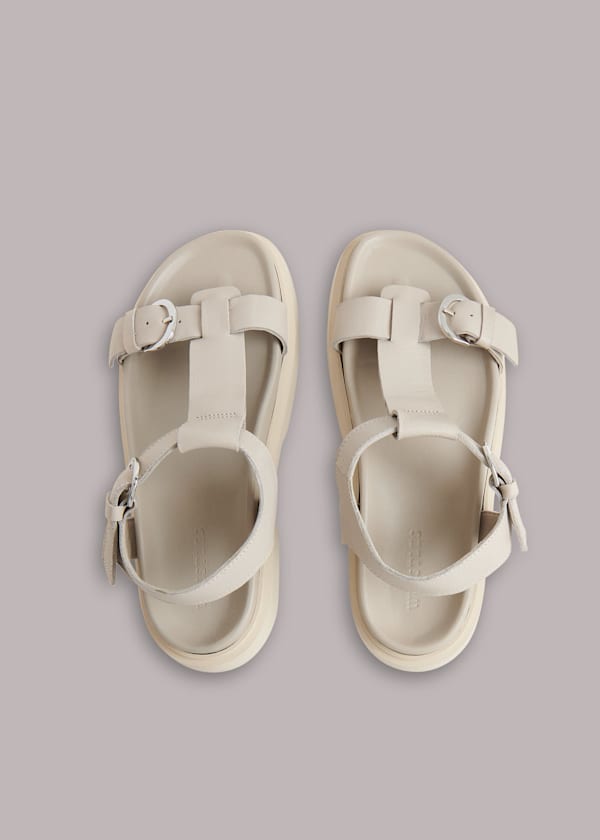 Neutral Porto Double Buckle Sandal