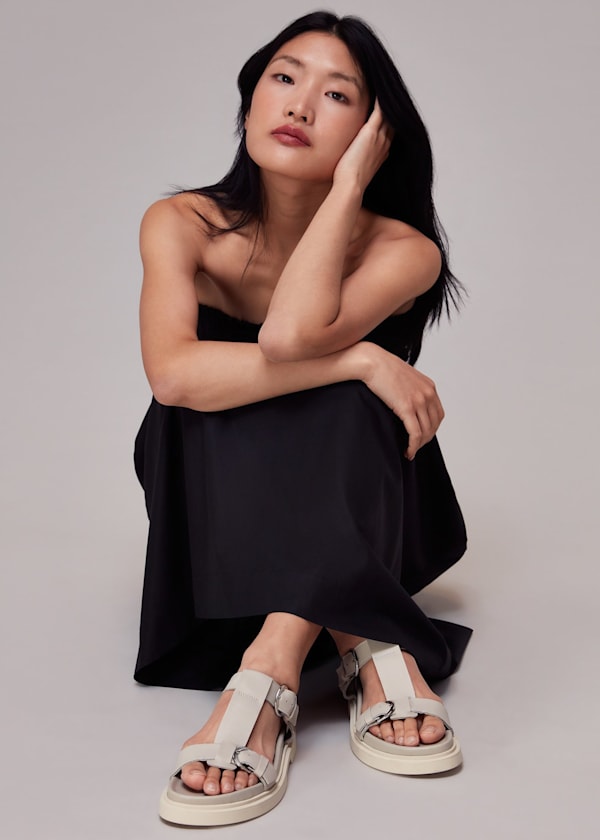 Neutral Porto Double Buckle Sandal