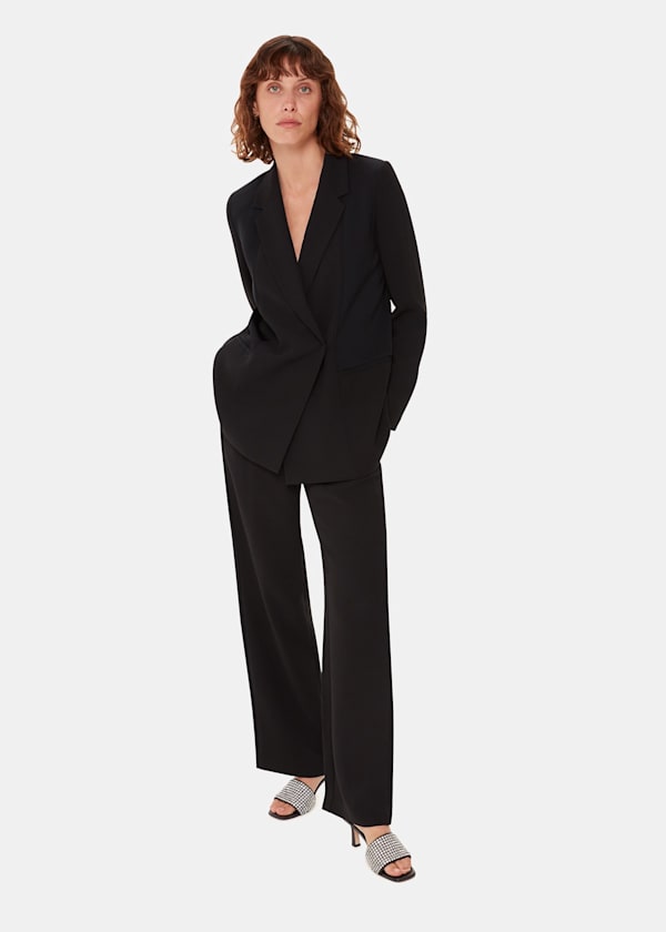 Black Adella Diamante Slip On Mule